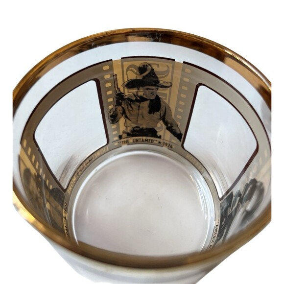 Vintage Set 4 Roaring Twenties Glasses Bar Whiskey Lowball Hollywood Film - Picture 3 of 4